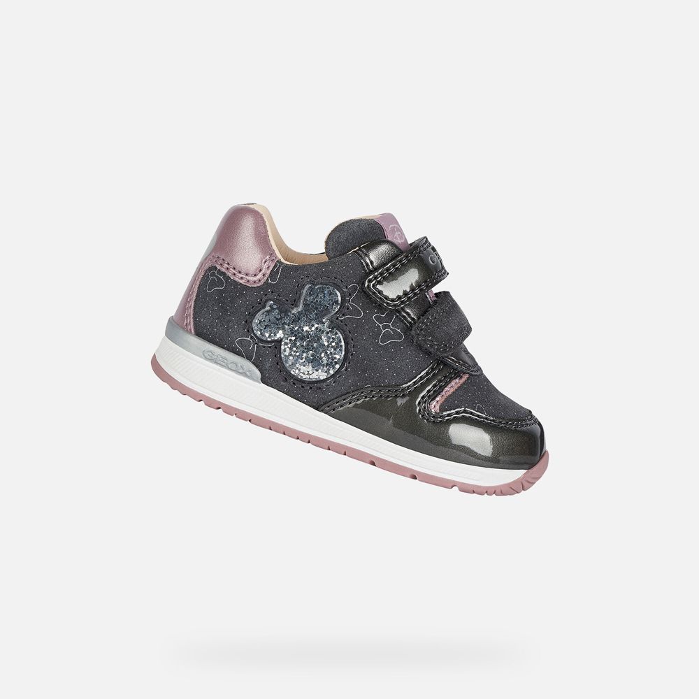 Geox Sneakers Dark Grey Rishon Girl - Geox Baby Shoes - NKWMFG714